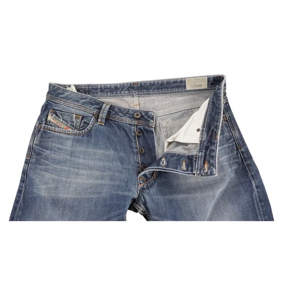 Diesel Larkee Straight Leg Jeans Men’s W36 L32 Medium Wash Distressed Fade - Picture 5 of 12